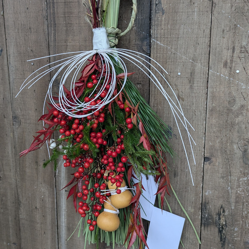 超早割お正月2026瓢箪しめ縄 スワッグ＆お正月飾り2WAYタイプドライ