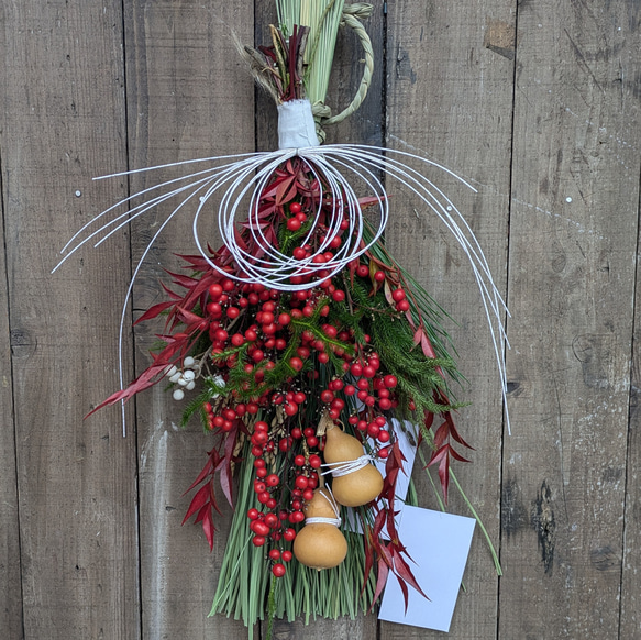 超早割お正月2026瓢箪しめ縄 スワッグ＆お正月飾り2WAYタイプドライ