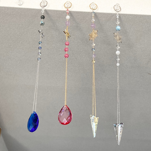 天然石 水晶と雪の結晶のサンキャッチャー サンキャッチャーのおすすめ