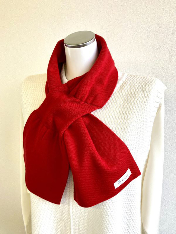 ソフトで優しい肌触り】リボンみたいなコンパクトミニマフラー