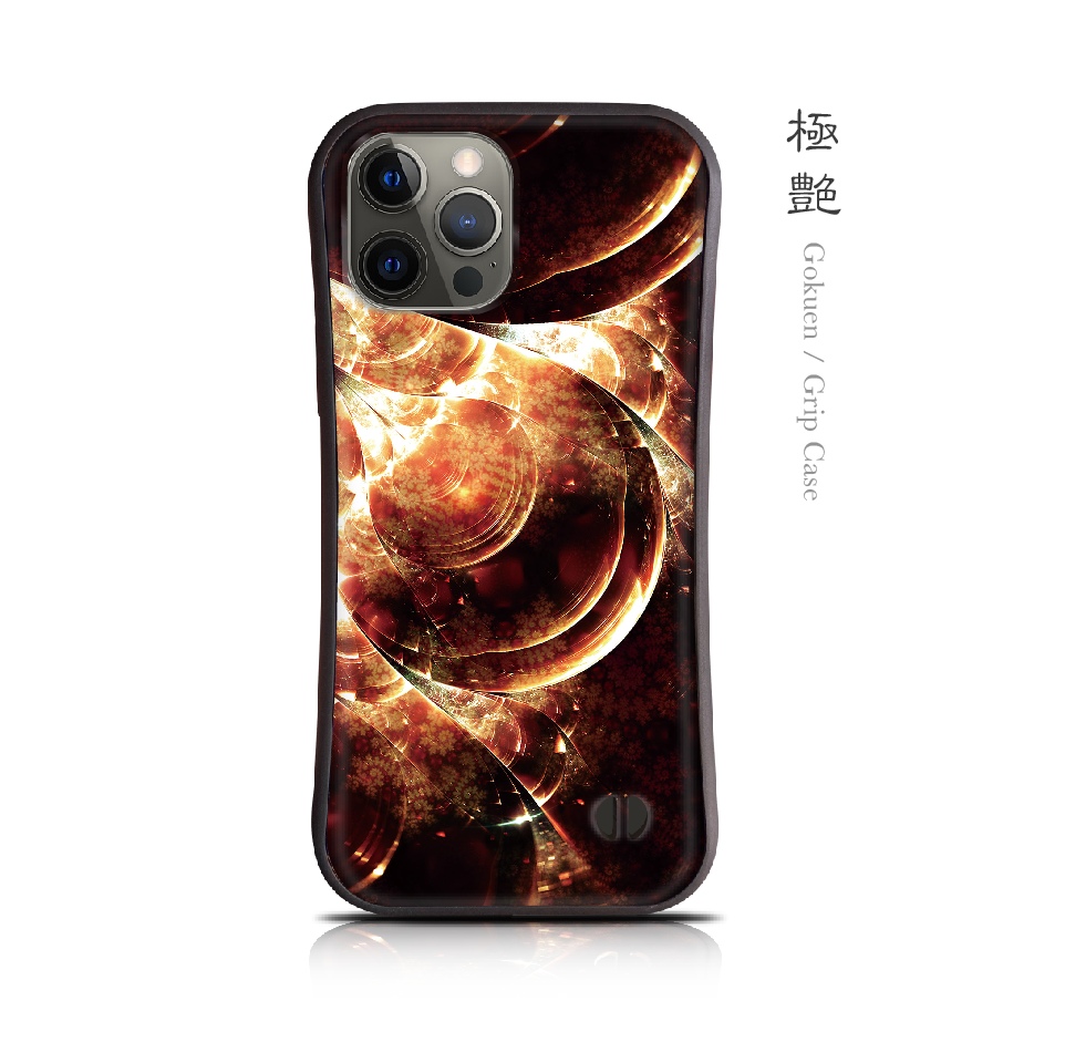 極艶 - 和風 耐衝撃グリップiPhoneケース【iPhone16シリーズ対応/スマホカバー/iface型/和柄】