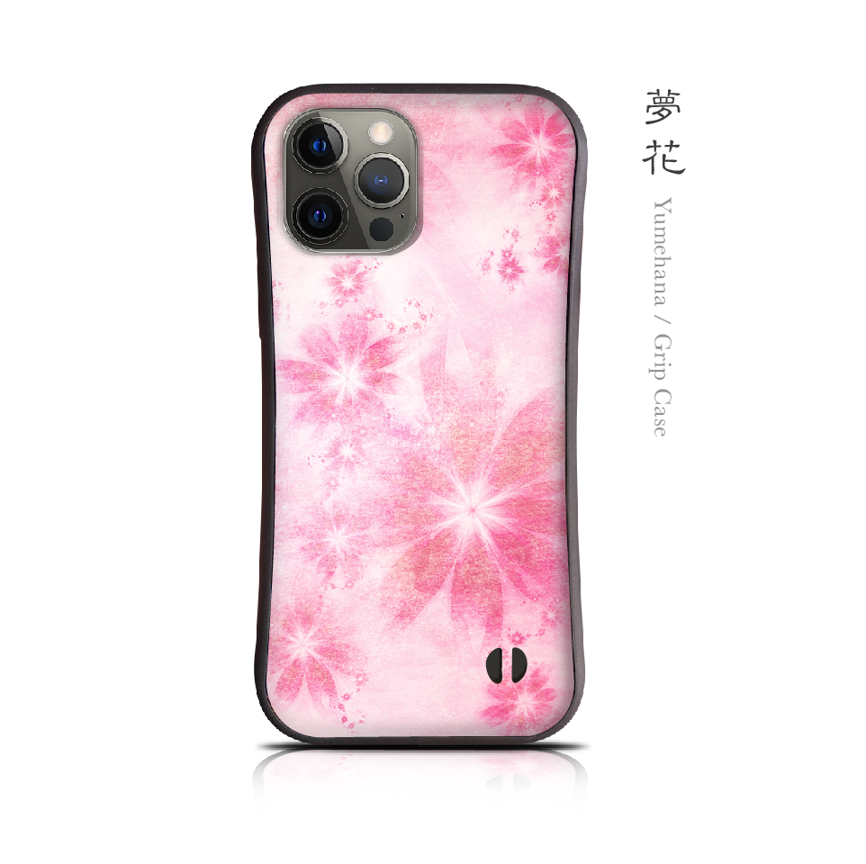 夢花 - 和風 耐衝撃グリップiPhoneケース【iPhone17シリーズ対応/スマホカバー/iface型/和柄】