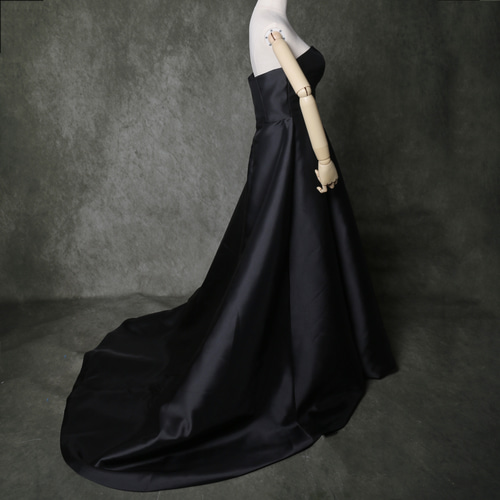 【限定値下！】黒のスタンダードドレス/パソドレス スタンダードドレス WS0505 ブラック/ブルー S 社交ダンス