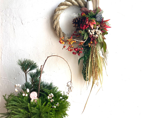 ◆2024年◆しめ縄リース◆しめ縄◇お正月用飾り お正月飾り 2024 しめ縄リース しめ縄・しめ飾り m-floret 通販