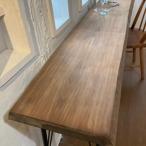 売り切れました。 w1860一枚板 カウンターテーブル お店様 会社様にも 