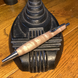 木軸ボールペン　楓　縮みトラ杢 1枚目の画像
