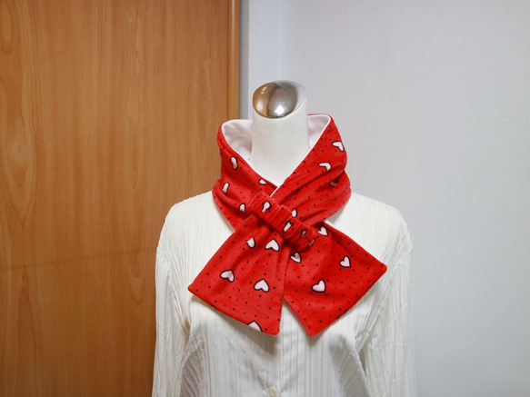 Little Love 調節可能なショート スカーフ 暖かいスカーフ、両面、2 色、大人にも子供にも適しています。 1枚目の画像