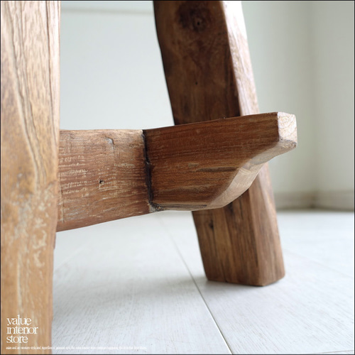 プリミティブオールドチークベンチ Z1 長椅子 スツール 古材家具