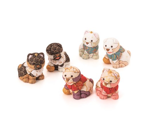 江戸木目込　Komainu charms チャロ（狛犬）柿沼東光作 4枚目の画像