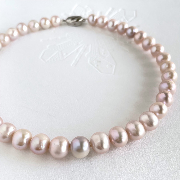 出口淡紫粉紅色大號淡水珍珠項圈 8-11 毫米 僅 1 件 獨一無二的商品。 第4張的照片