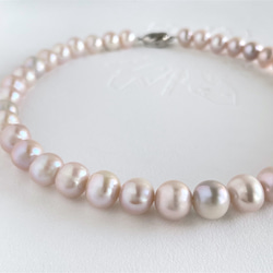 出口淡紫粉紅色大號淡水珍珠項圈 8-11 毫米 僅 1 件 獨一無二的商品。 第3張的照片