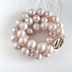 出口淡紫粉紅色大號淡水珍珠項圈 8-11 毫米 僅 1 件 獨一無二的商品。 第8張的照片