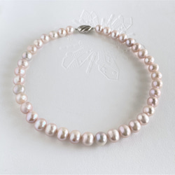出口淡紫粉紅色大號淡水珍珠項圈 8-11 毫米 僅 1 件 獨一無二的商品。 第1張的照片