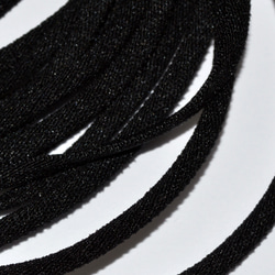 マスク ゴムひも 幅約4ｍｍ 厚み約1.4mm 黒 ブラック ご注文数の長さにカットします ＤＭ２ 1枚目の画像
