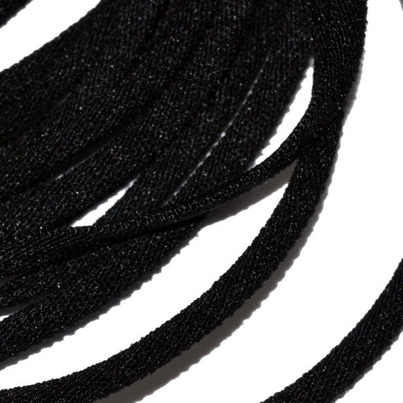 マスク ゴムひも 幅約4ｍｍ 厚み約1.4mm 黒 ブラック ご注文数の長さにカットします ＤＭ２ 4枚目の画像