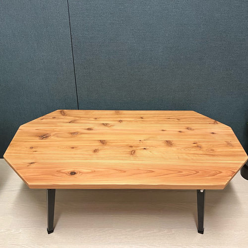 【オーダー】 ローテーブル 長方形 140cm 80cm 杉 折畳み脚 木組 角 送料無料】 ローテーブル 長方形 120cm 70cm 杉 折り畳み脚 木組