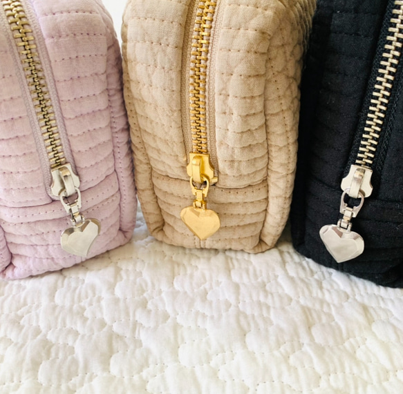 Sサイズ　Princess font  Princess bear minipouch   ヌビ　刺繍　プリンセス　くま 7枚目の画像