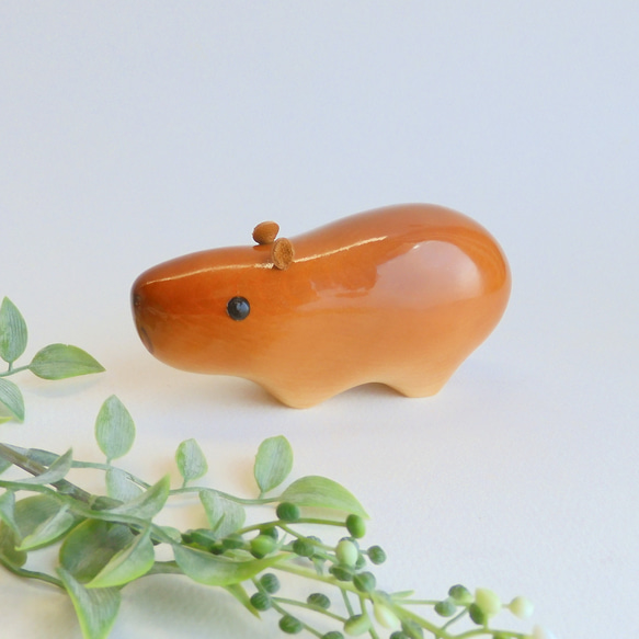 【ワケありな逸品】子カピバラ （木・動物・置物） child of capybara / figurine 3枚目の画像