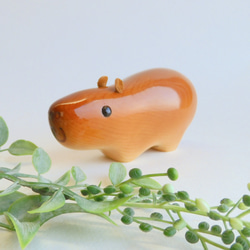 【ワケありな逸品】子カピバラ （木・動物・置物） child of capybara / figurine 4枚目の画像