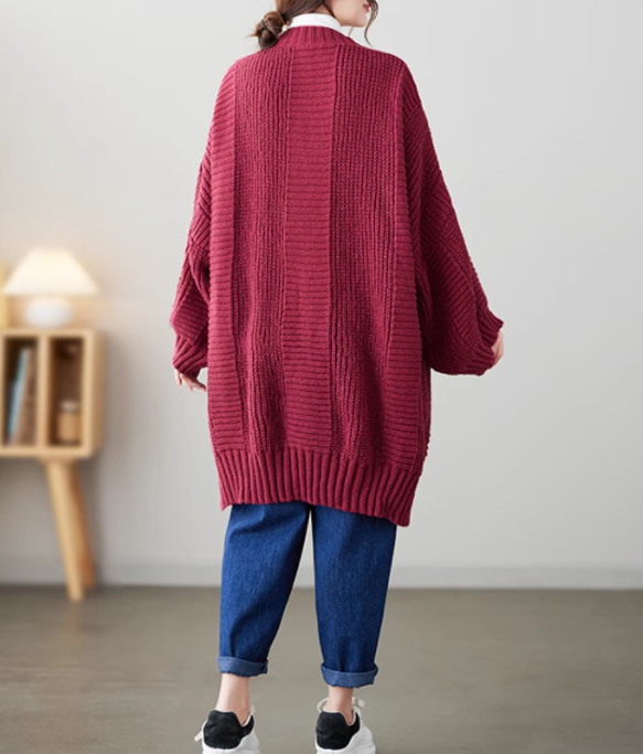 JOIN♥秋冬 厚手のセーター　ゆったりとした太毛糸のニット　カーディガンコート 7枚目の画像