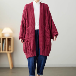 JOIN♥秋冬 厚手のセーター　ゆったりとした太毛糸のニット　カーディガンコート 3枚目の画像