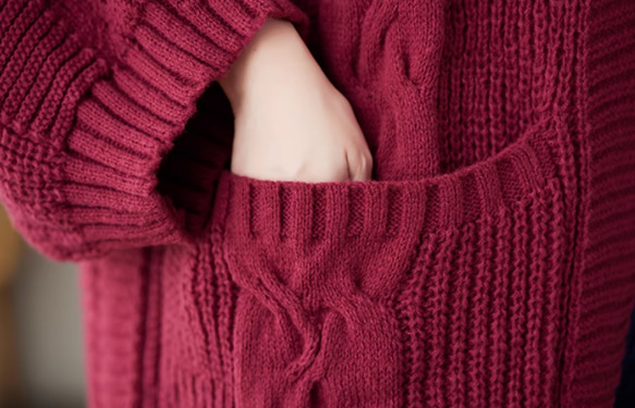 JOIN♥秋冬 厚手のセーター　ゆったりとした太毛糸のニット　カーディガンコート 12枚目の画像