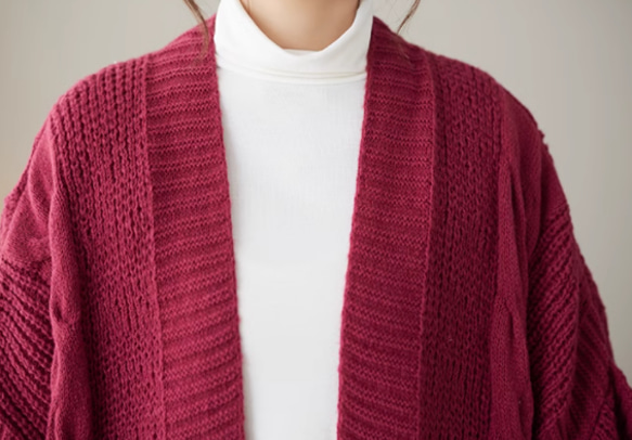 JOIN♥秋冬 厚手のセーター　ゆったりとした太毛糸のニット　カーディガンコート 9枚目の画像