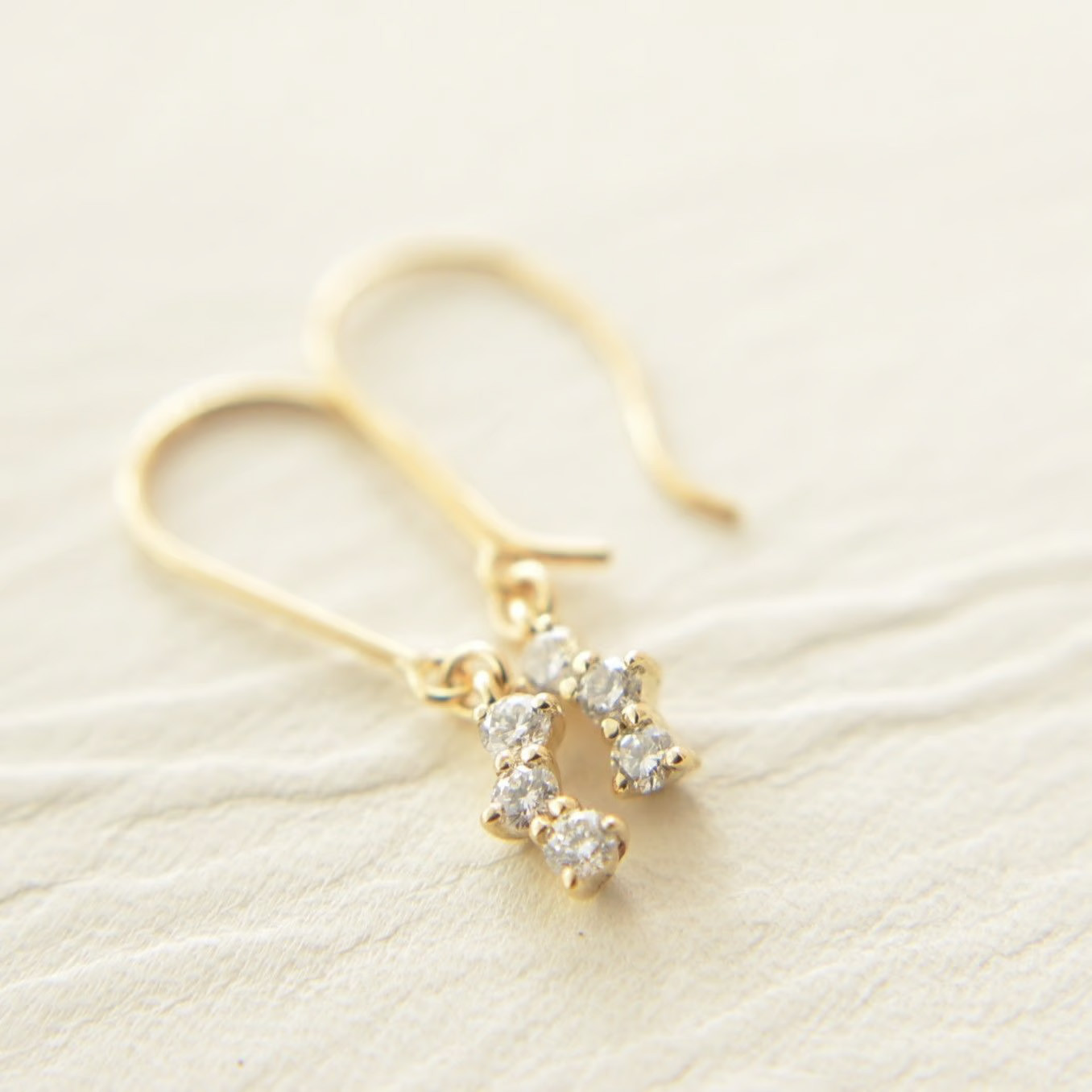 ダイヤモンドのピアス｜誕生石でオーダー可能｜K18YG｜SNP-109DIA