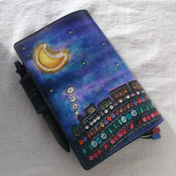 ほぼ日手帳　文庫サイズ対応 　レザー手帳カバー 刻印、拭き染め ほぼ日手帳 文庫サイズ対応 レザー手帳カバー 刻印、拭き染め