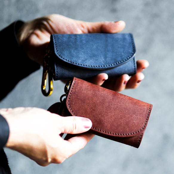 【お得な1000円引】選べるペアセット イタリアンスクラッチ・オイルレザー キーケース TOTTI 6枚目の画像