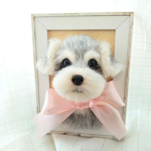 羊毛フェルト トイプードル．マルチーズ フレーム』 羊毛