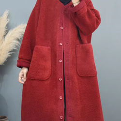 JOIN♥秋冬 レトロで高級感のあるコート ミドル丈のコート　ゆったり 4枚目の画像