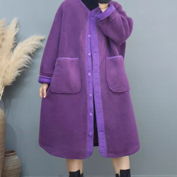 JOIN♥秋冬 レトロで高級感のあるコート ミドル丈のコート　ゆったり 3枚目の画像