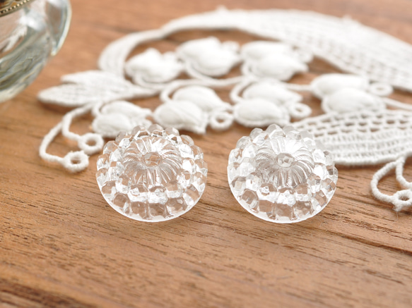 ヴィンテージ ガラスボタン（1個） ボタン qui qui 通販