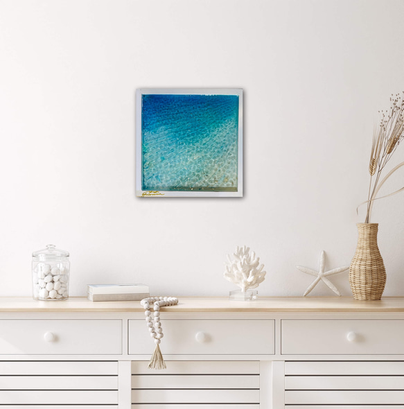 原画販売　アートパネル  NO.3砂紋の海 ジャケサイズ　30×30 1枚目の画像