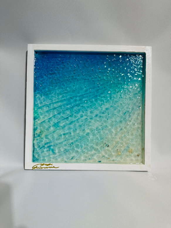 原画販売　アートパネル  NO.3砂紋の海 ジャケサイズ　30×30 2枚目の画像