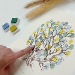 「カントリーツリー」ウェディングツリー　結婚証明書　ウェルカムスタンプボード　説明書付き　スタンプ同時購入可 5枚目の画像