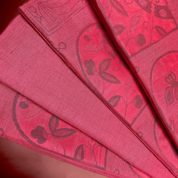 桔梗かわいい  粋なリメイク半幅帯 帯 帯リメイク 刺繍帯 帯リメイク 和装 和柄 着付け 男女兼用 （W51203） 3枚目の画像