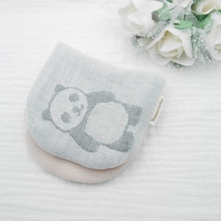 ふわふわガーゼハンカチ『パンダちゃん』優しい肌触りの8重ガーゼハンカチ 10×20cm ギフトにも☺ 4枚目の画像