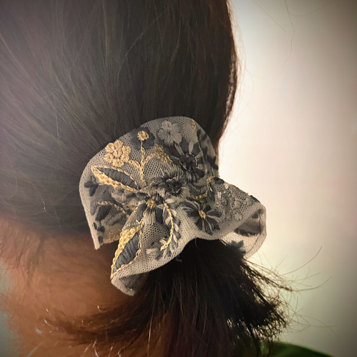インド刺繍リボン ポニーフック ネイビー ポニーフック インド刺繍リボン ポニーフック ネイビー ポニーフック
