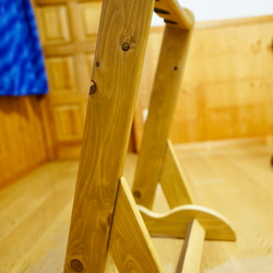 【24時間以内に発送】手作り木工　木製ギタースタンド （オーク） ３本掛け 9枚目の画像