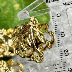 rM157【25mm 6pcs】維納斯女神 gold buttons 第5張的照片