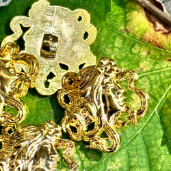 rM157【25mm 6pcs】維納斯女神 gold buttons 第3張的照片