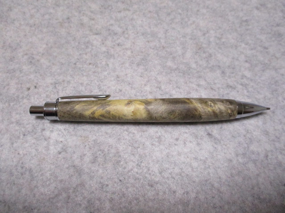 バックアイバール　キヌカオイル仕上げ　木軸シャープペンシル(ボールペン)　希少材　 4枚目の画像