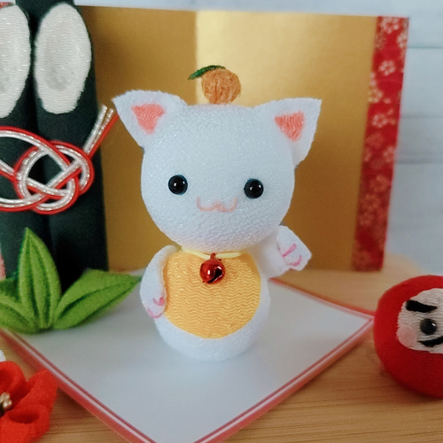 毎年飾れるお正月飾り 招き猫 門松 つまみ細工 ちりめん細工 毎年飾れるお正月飾り 招き猫 門松 つまみ細工 ちりめん細工