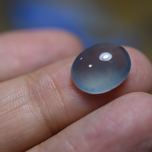 R23-187 上質 楕円 宝石質 氷種 天然グアテマラ産 藍水 A貨 本翡翠