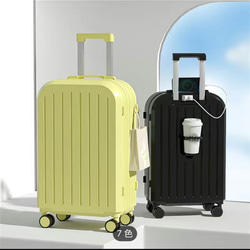 ソリッドカラーのハードサイド旅行荷物ケース、軽量トロリーケース、女性用多用途スーツケース 2枚目の画像