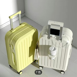 ソリッドカラーのハードサイド旅行荷物ケース、軽量トロリーケース、女性用多用途スーツケース 1枚目の画像