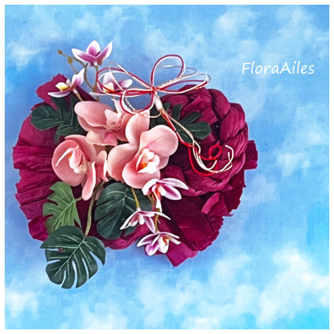 南国風アロハで『しめ縄飾り』取り外し可能タイプ        Ω