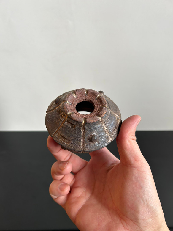 Φ6.0×h5.1㎝ 金属釉 植木鉢 UFO豆鉢 4枚目の画像